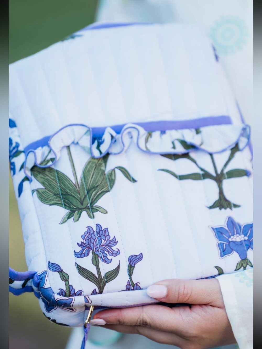 Floral Quilted Bible cover heart of Grace